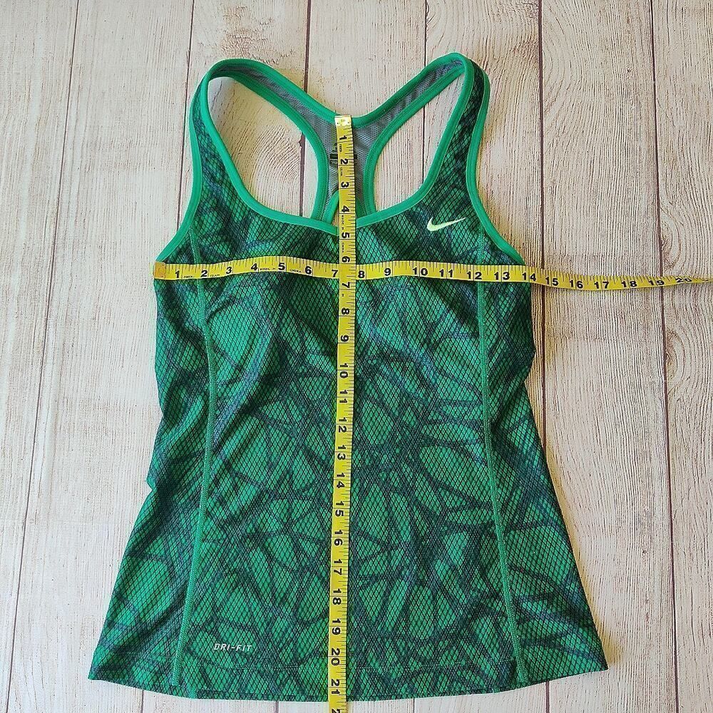 Nike Green Patterned Racerback Tank Top - Picture 8 of 10